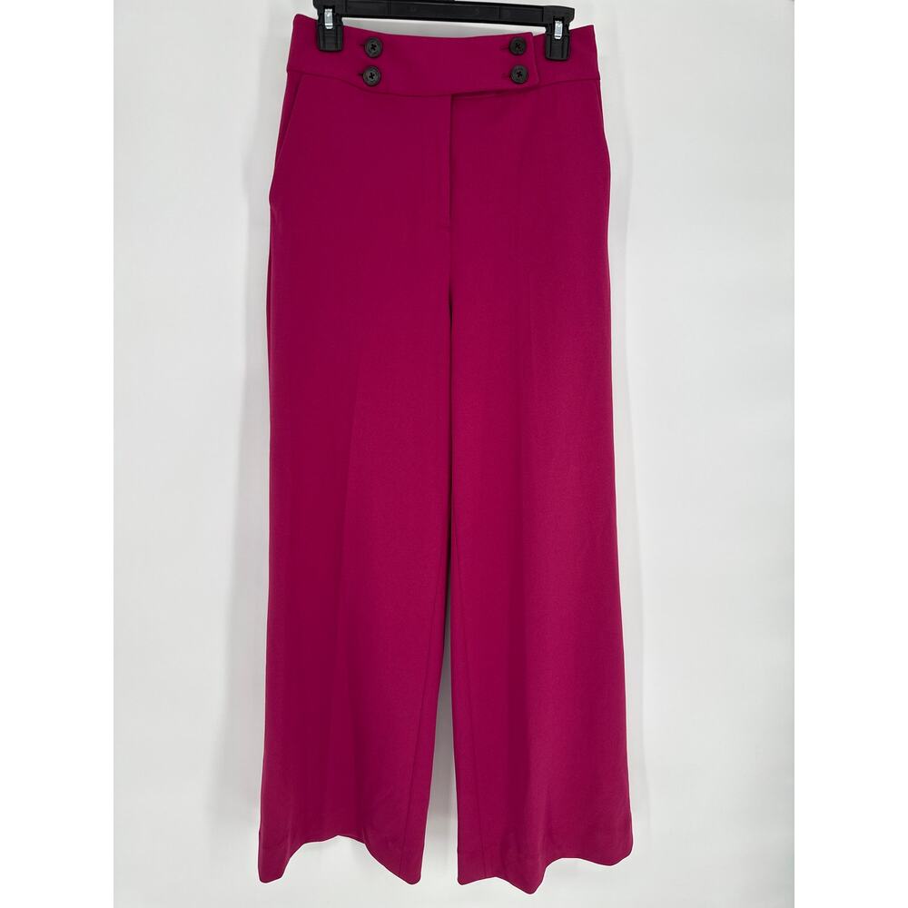 Women's Pink High Rise Wide Leg Pants